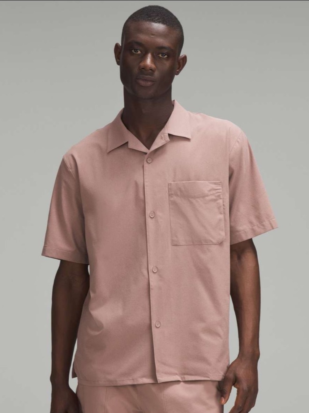 Lululemon Men's Airing Easy Camp Collar Shirt - Twilight Rose Small